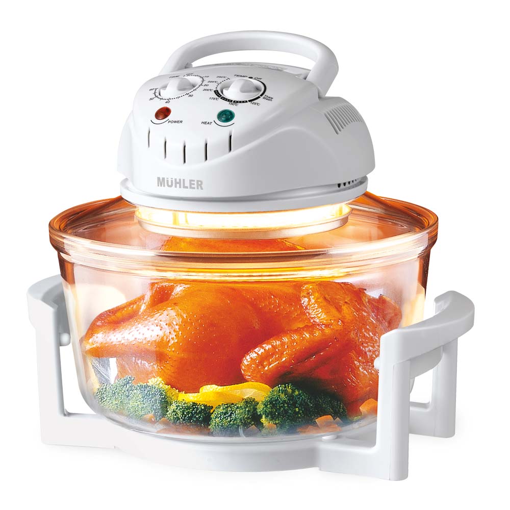 Compact halogen oven and air fryer 2in1 12L Muhler