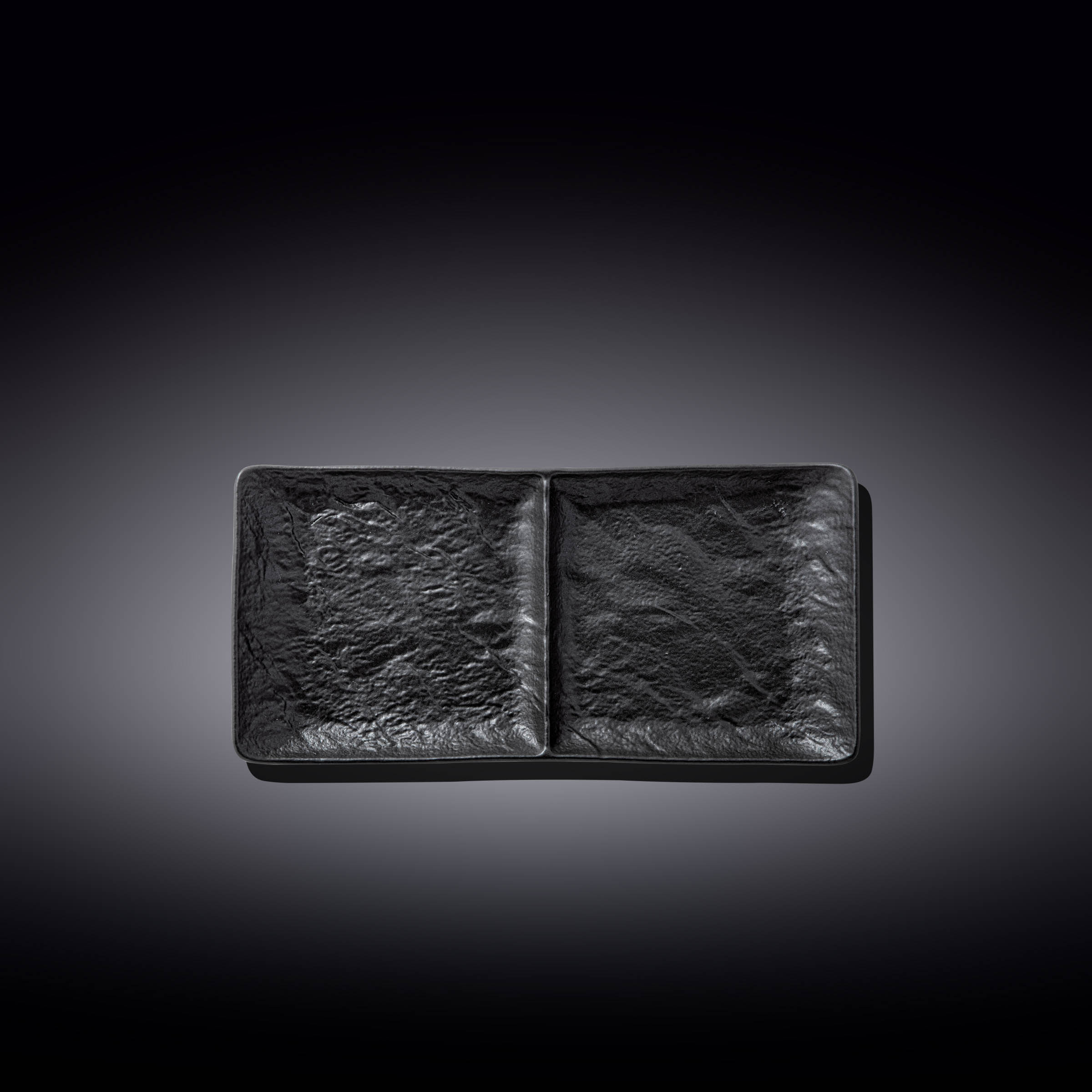 Slatestone Black Divided Dish 27x13cm