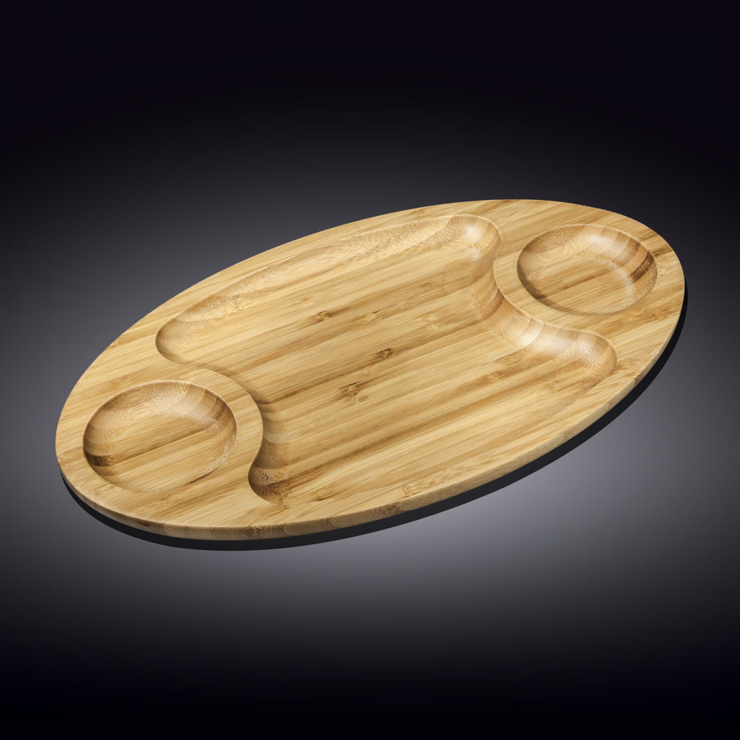 Bamboo 3 Section Platter 45.5cm