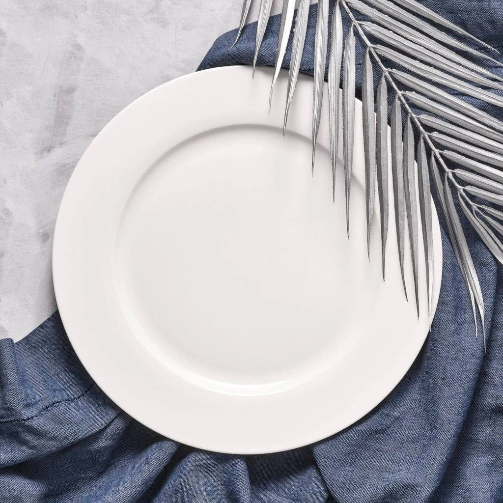 Aura White porcelain dinner plate 27 cm AMBITION