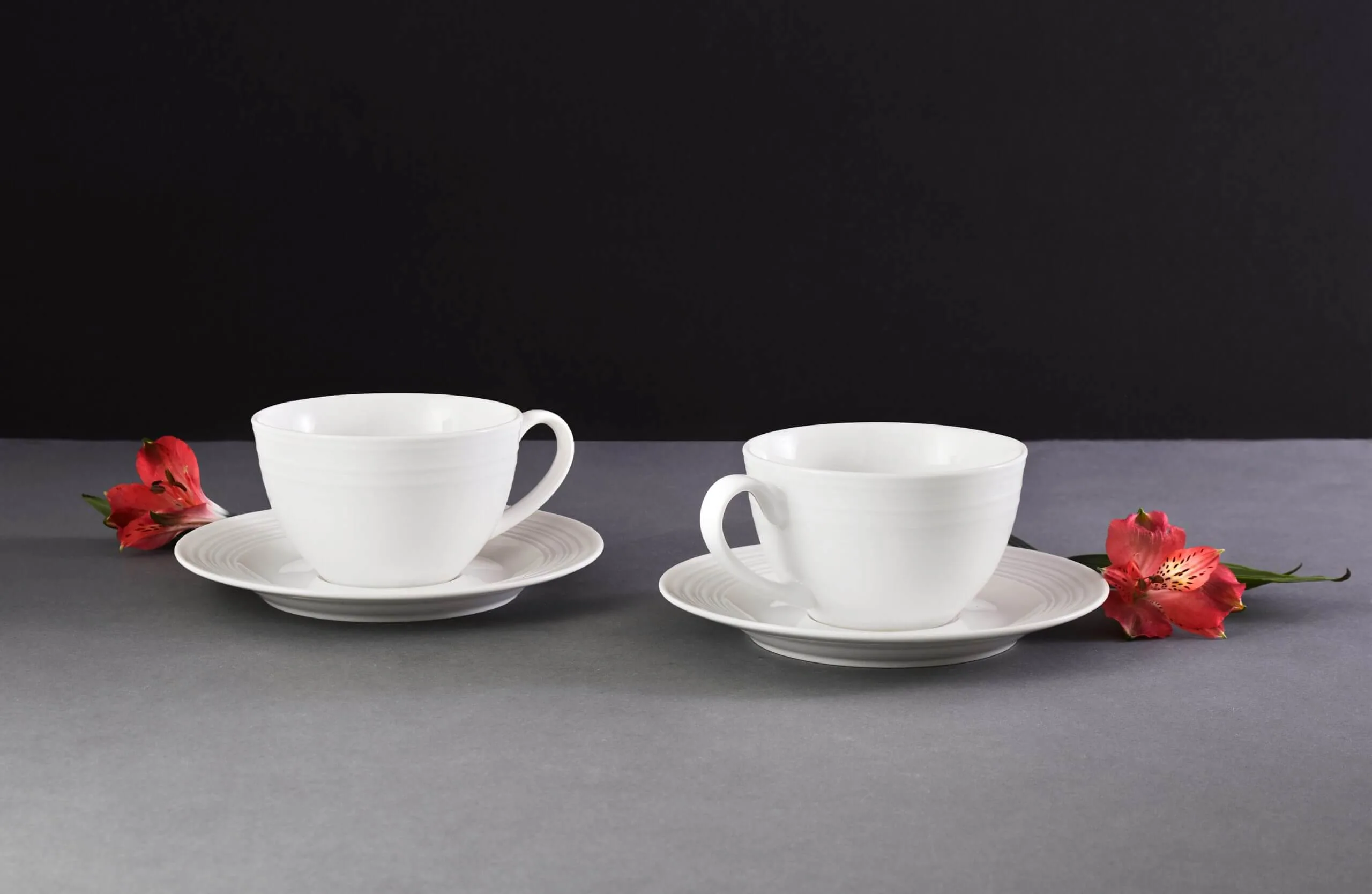 Tea set 12 pcs, Linea white, 220ml AMBITION