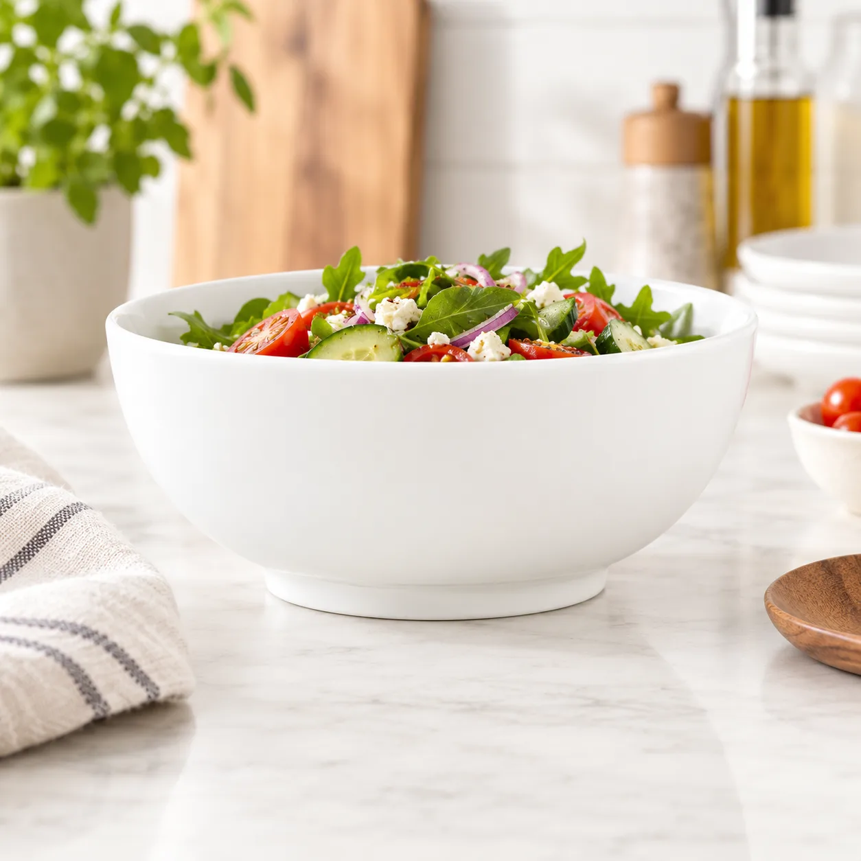 Aura White salad bowl 16 cm AMBITION