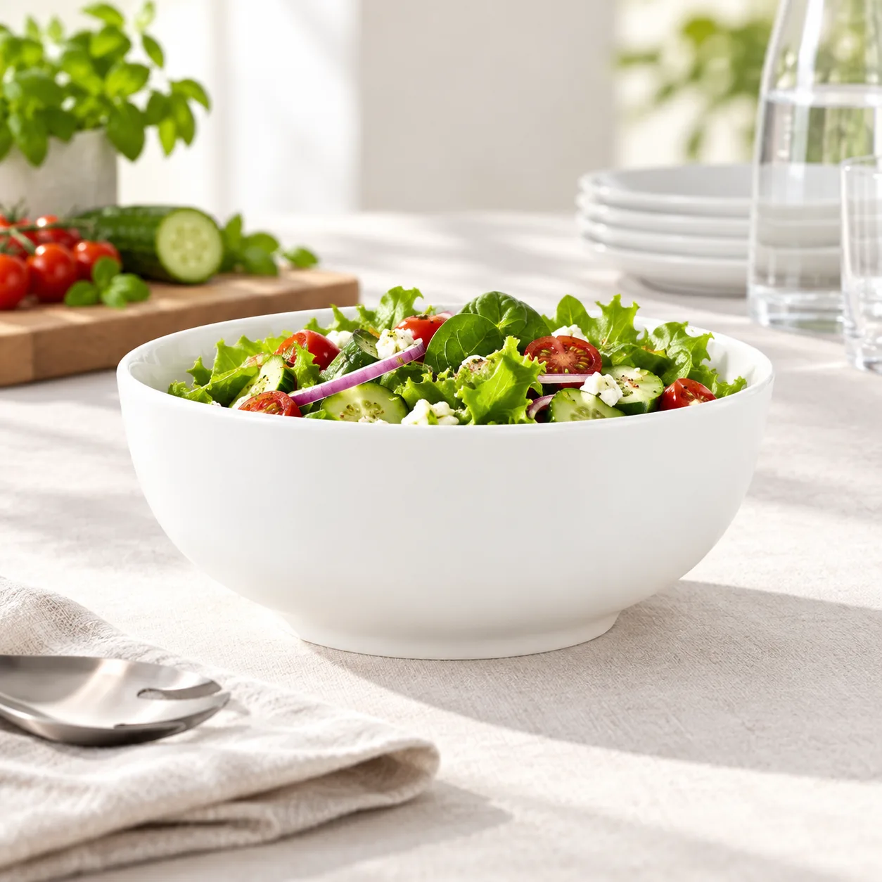 Aura White salad bowl 20 cm AMBITION