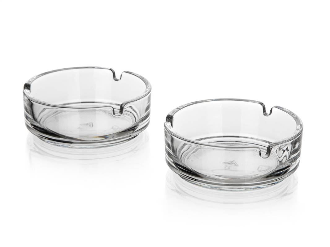 Value Glass Ashtray 10cm 2pcs