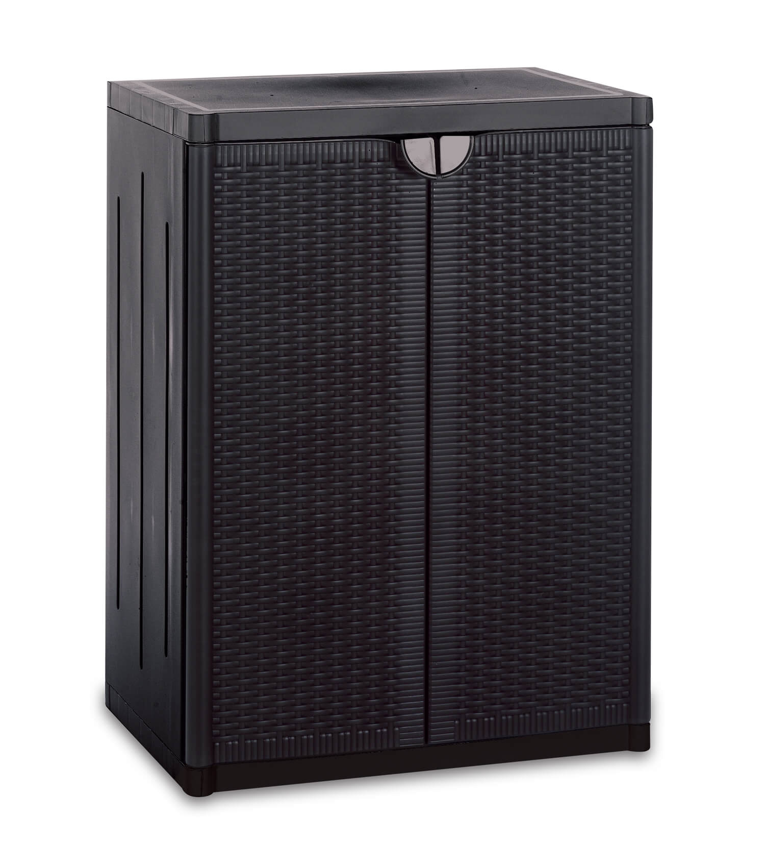 Cabinet 2 shelves “rattan style” cm65x45x88h brown