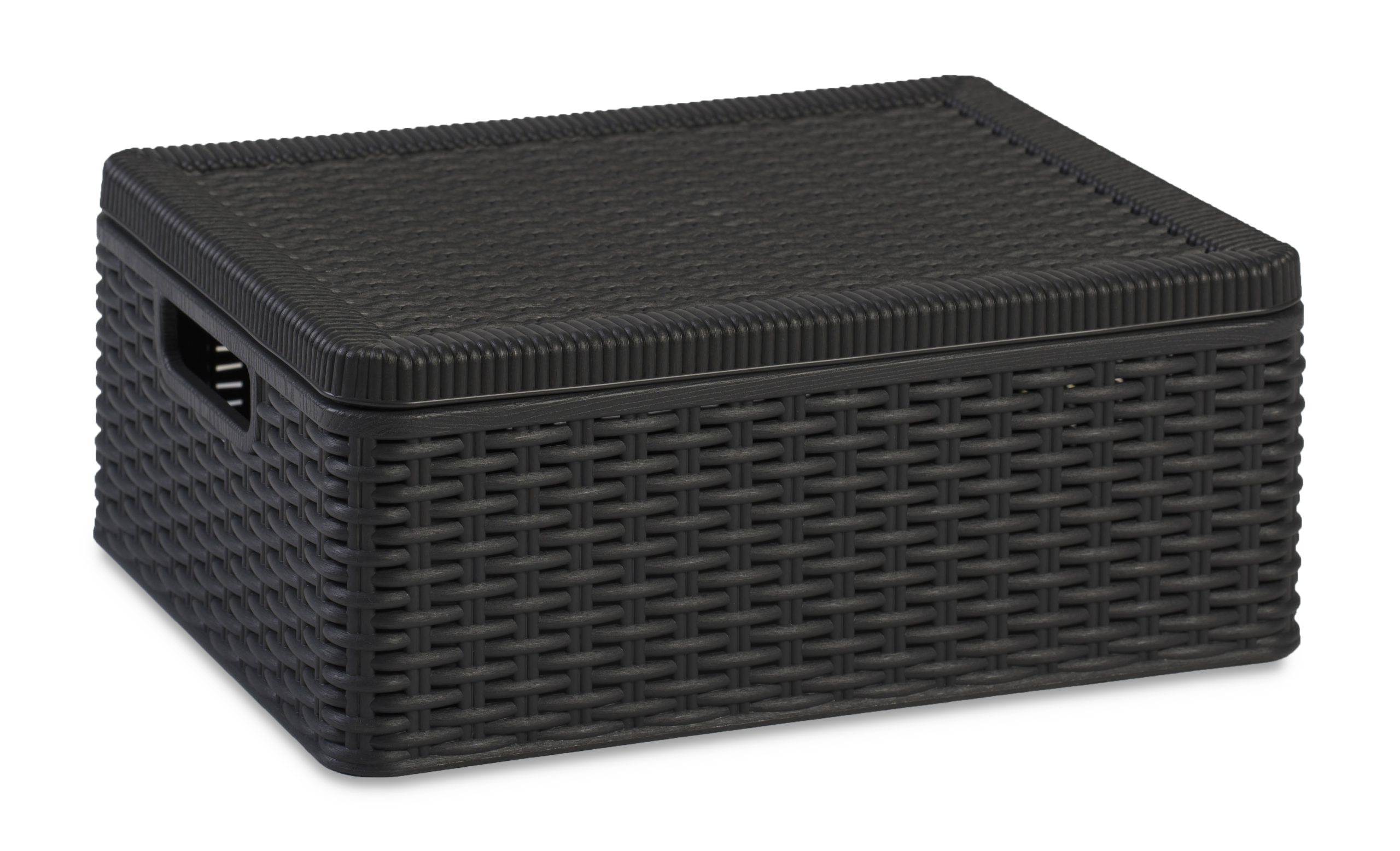 Decora Storage Box With Lid Black