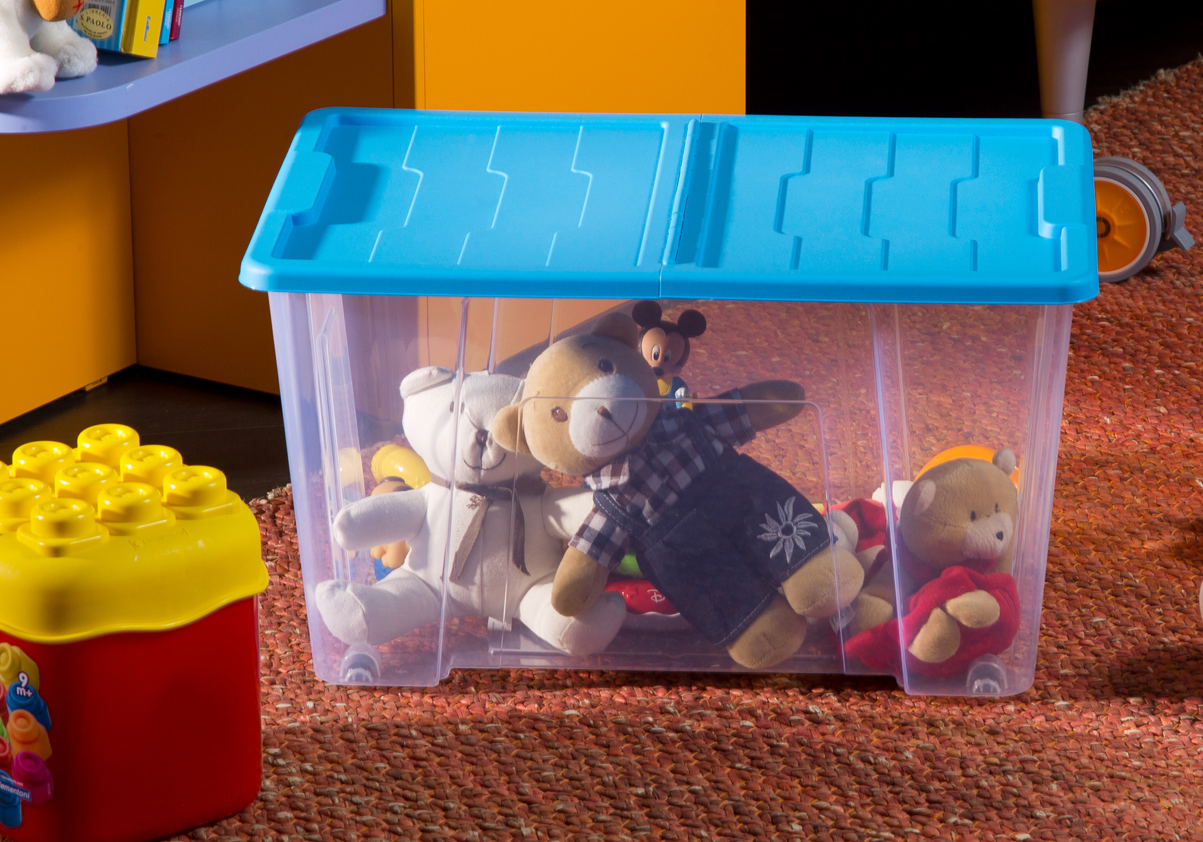 Storage Box 50L Transparent / Blue