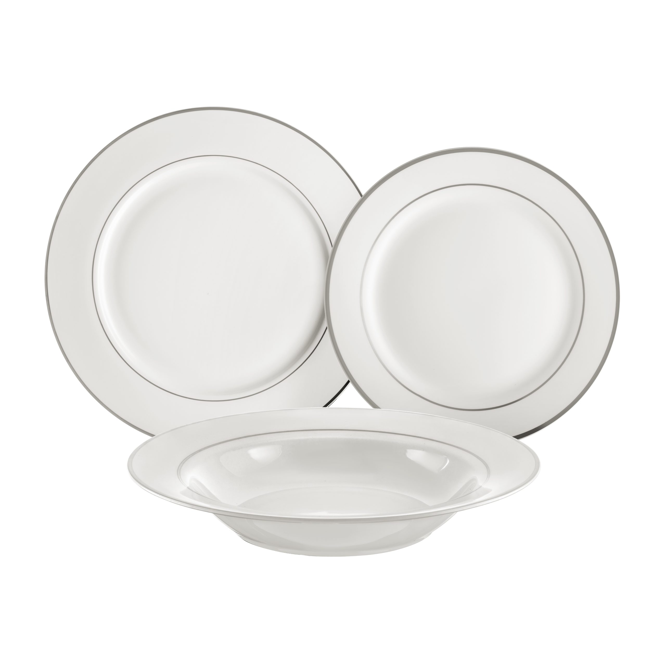 Aura Silver 18-piece AMBITION dinner set for 6 ppl