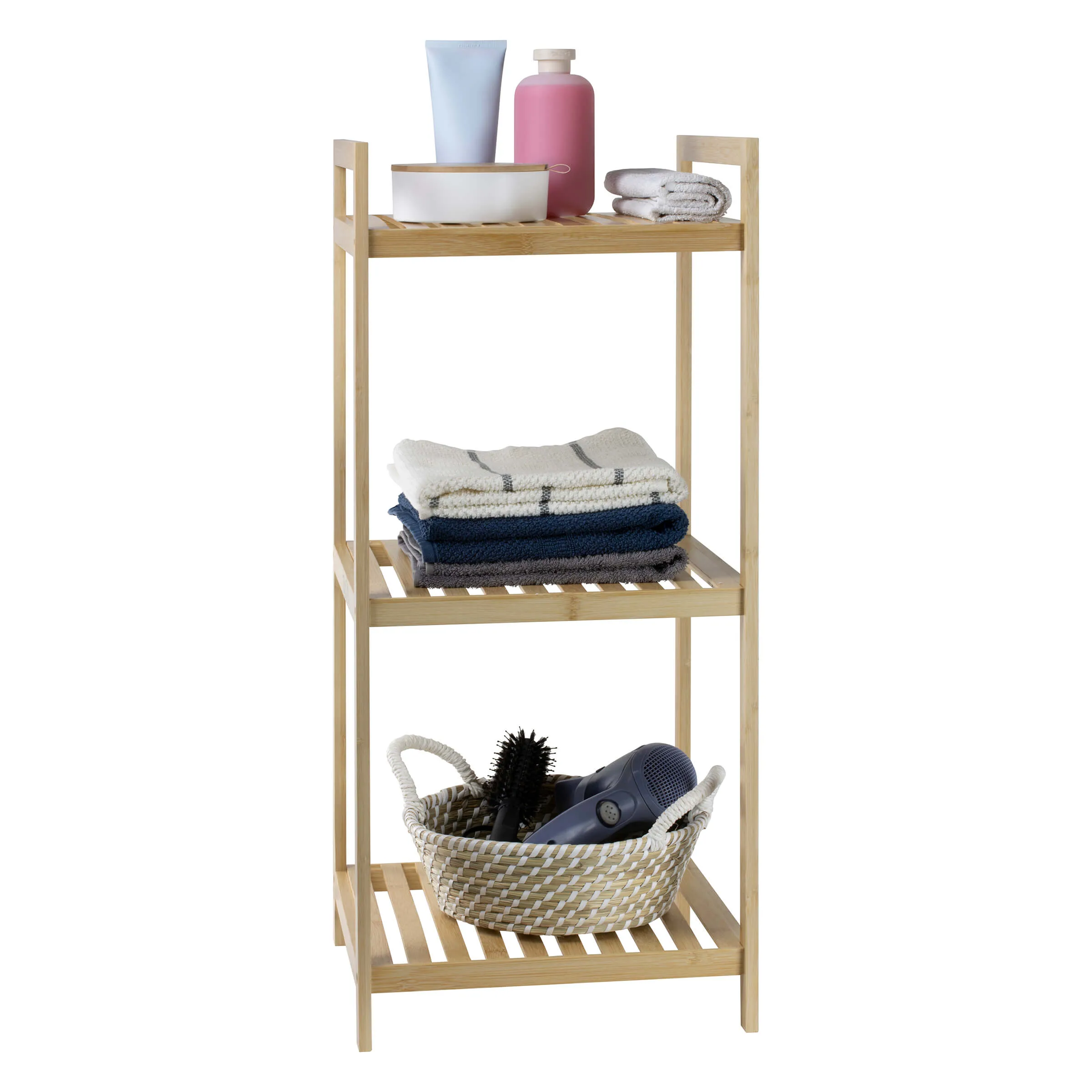 Bamboo bathroom shelf 35x35x80h JOTTA