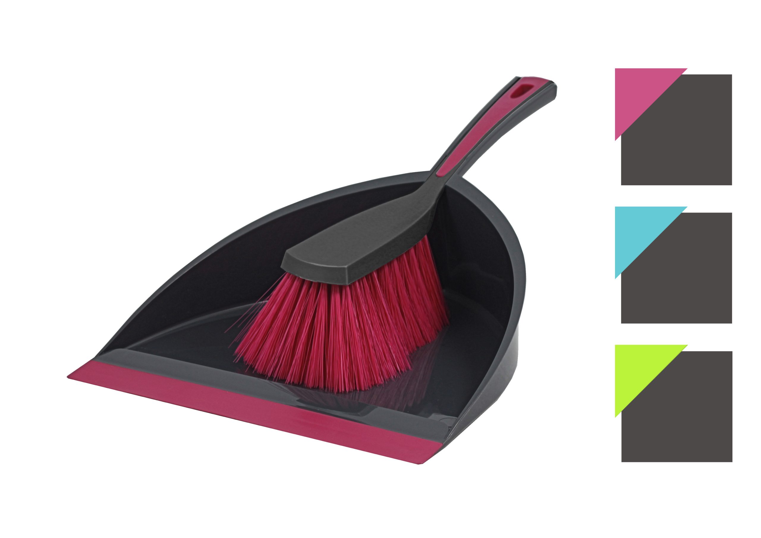 Dustpan with brush 23 x 40 cm JOTTA, rubber edge