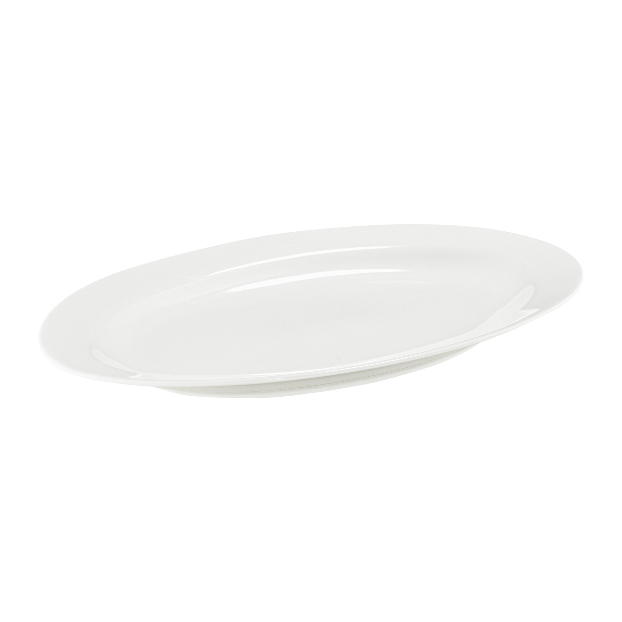 Aura White Oval Platter 35.5 cm AMBITION
