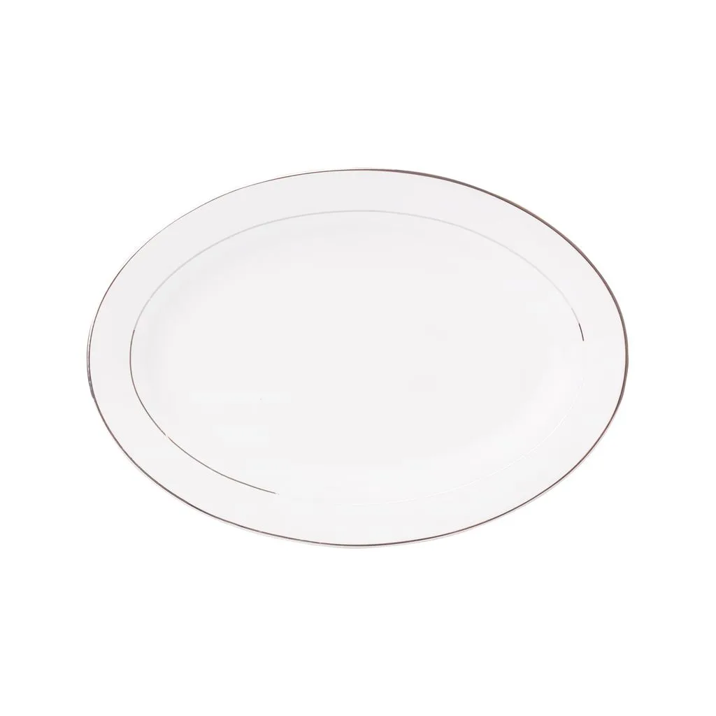 Oval Platter 21 x 30.5 cm Aura Silver AMBITION