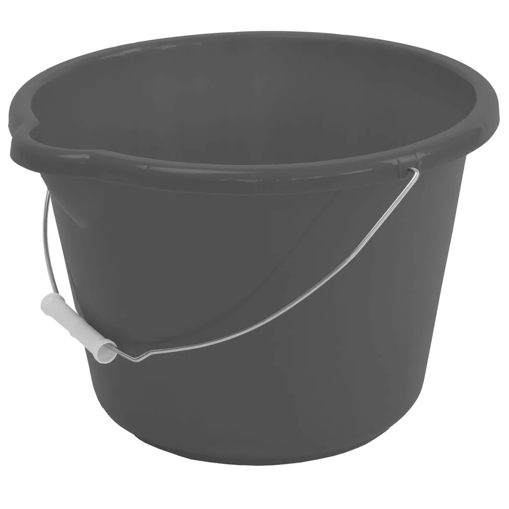 Plastic bucket 12 l Simi grey JOTTA