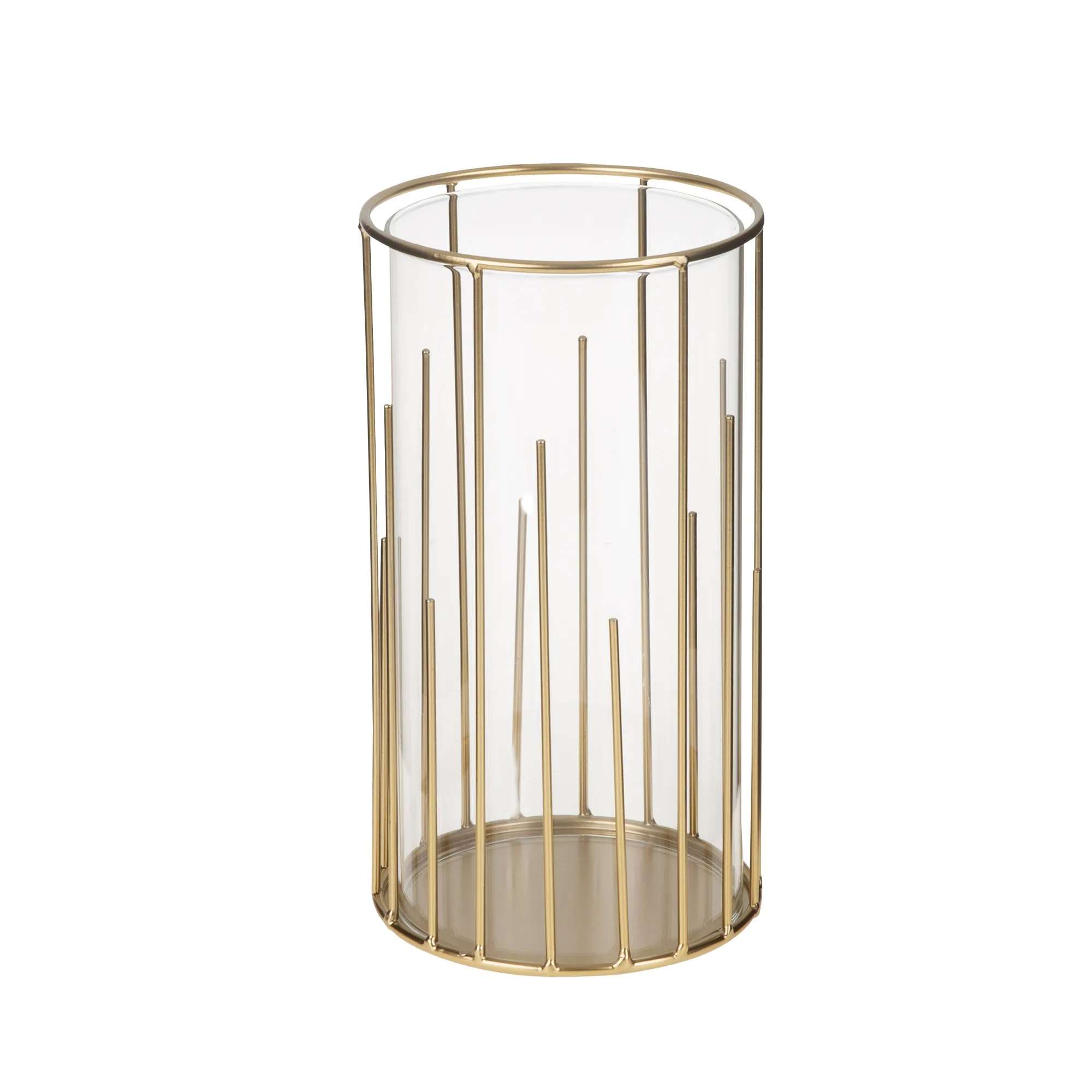 Golden Line lantern 13.3 x 13.3 x 24.5 cm MY HOME