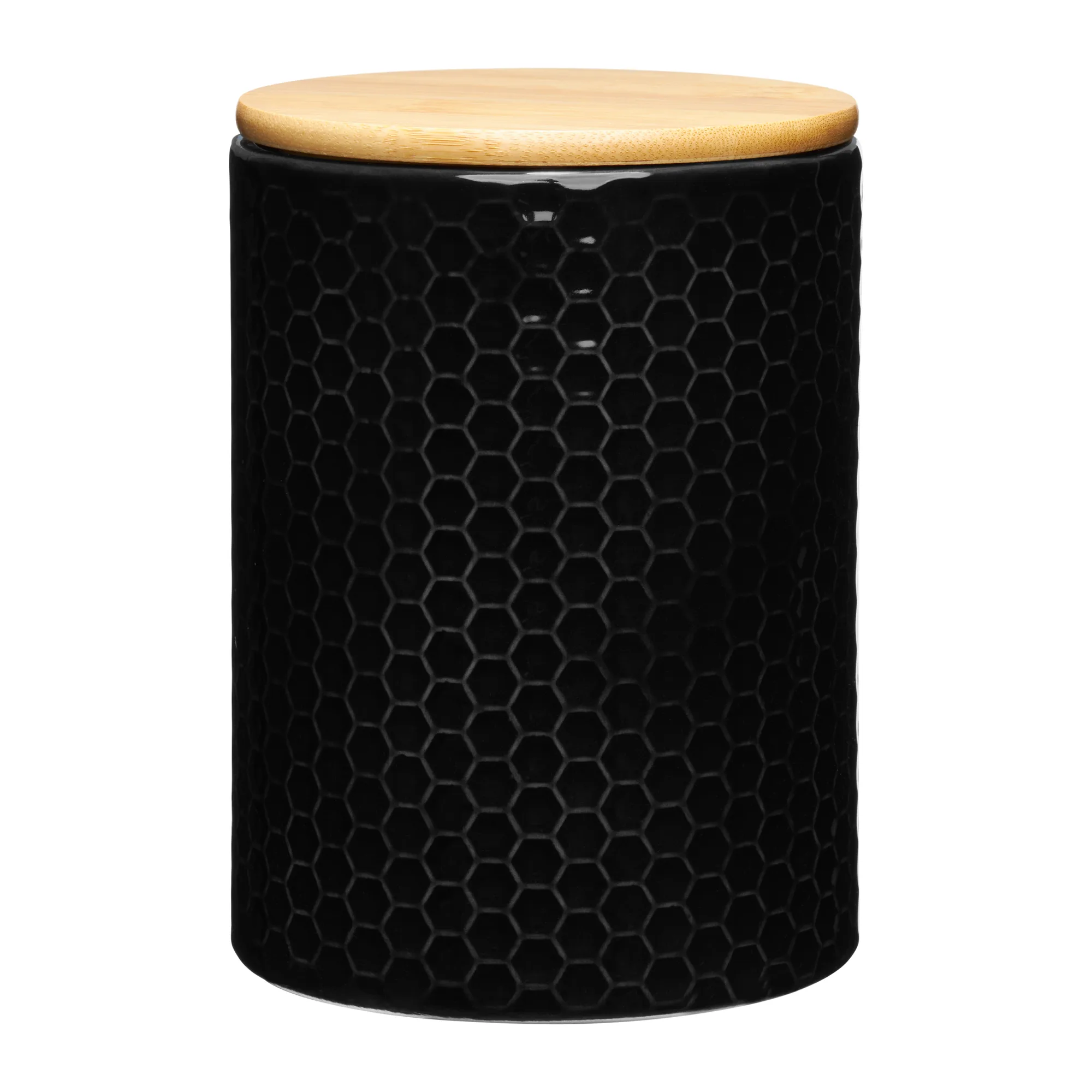 Tuvo container with bamboo lid black 1.1 AMBITION