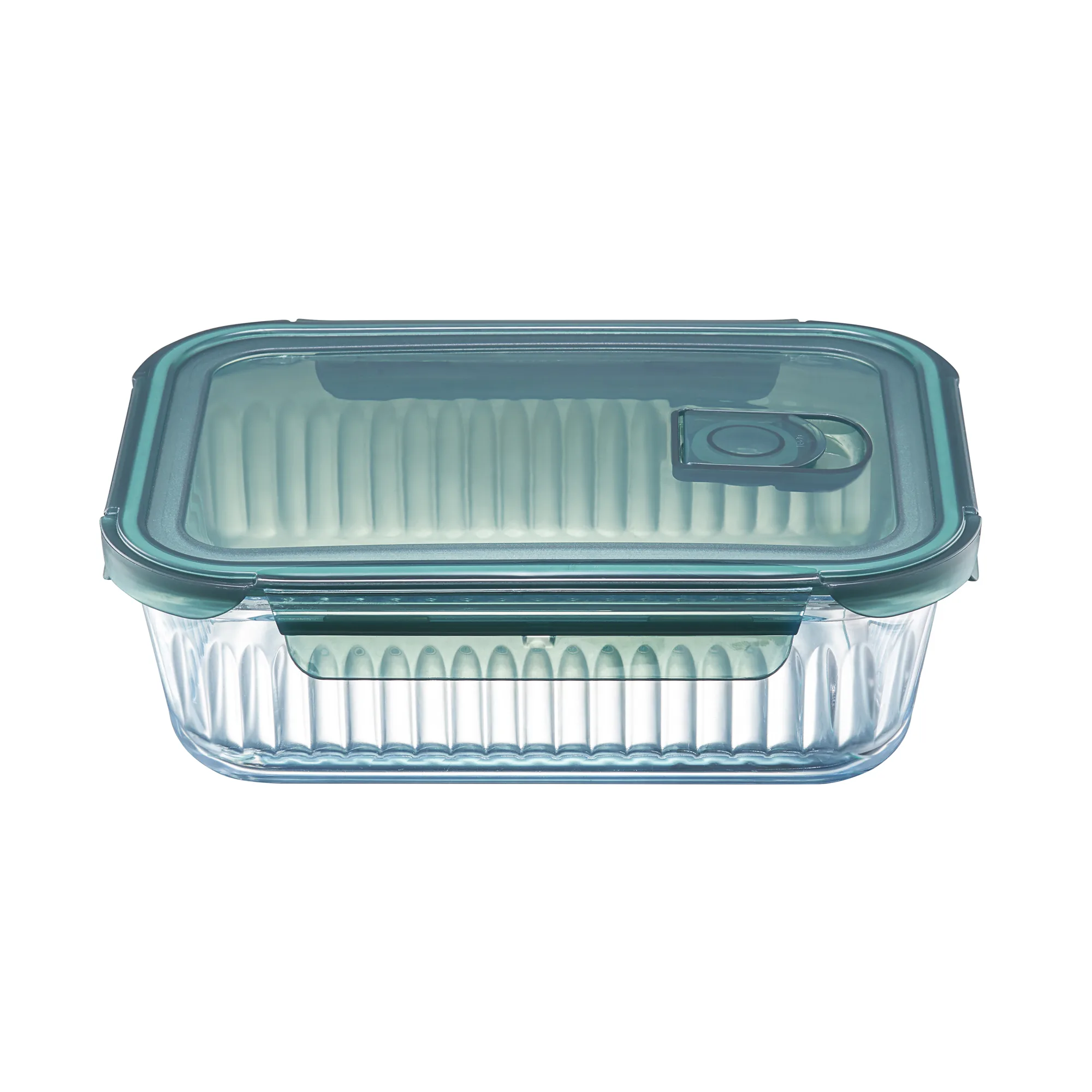 Rectangular glass container Rillet 1 l AMBITION