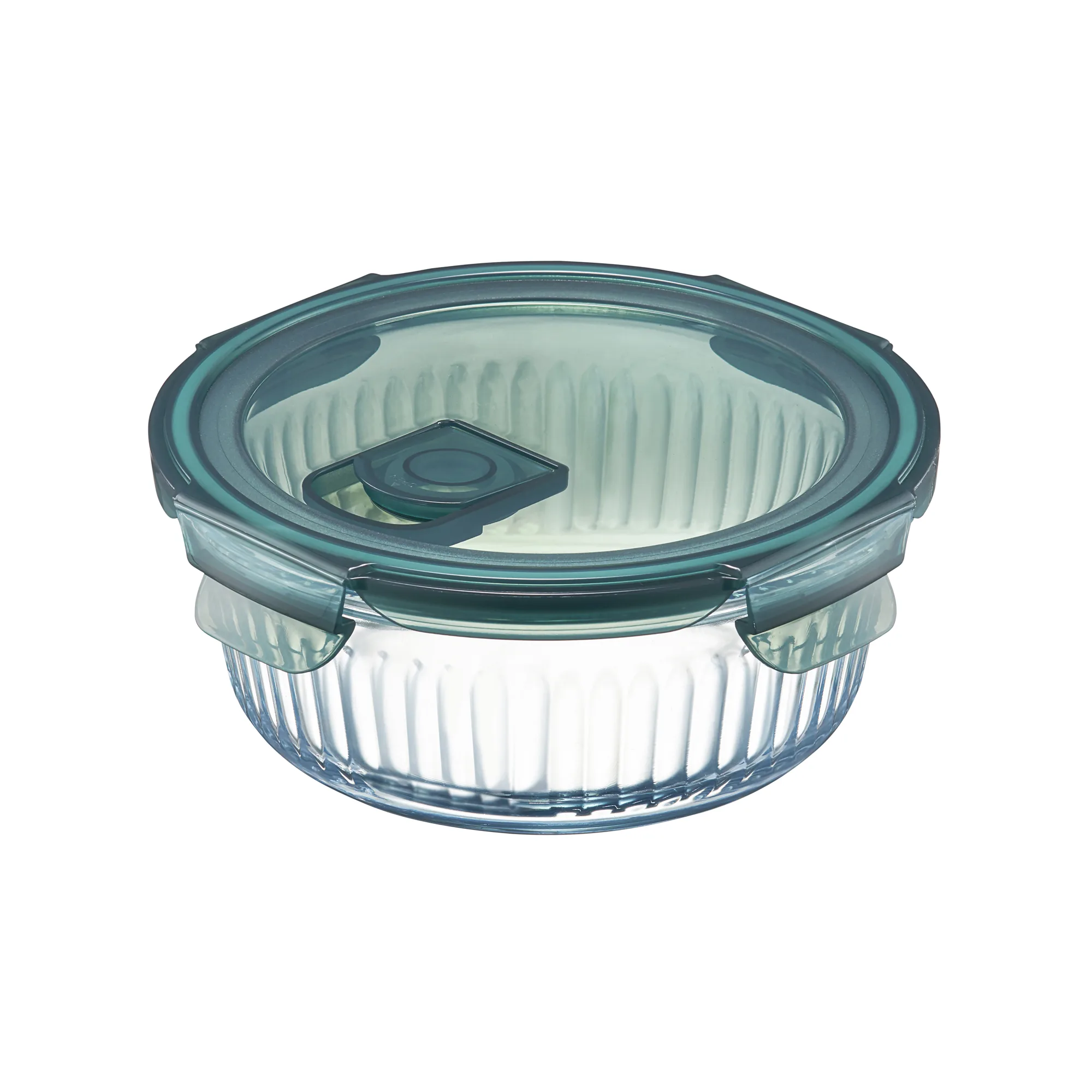 Rillet round glass container 400 ml AMBITION