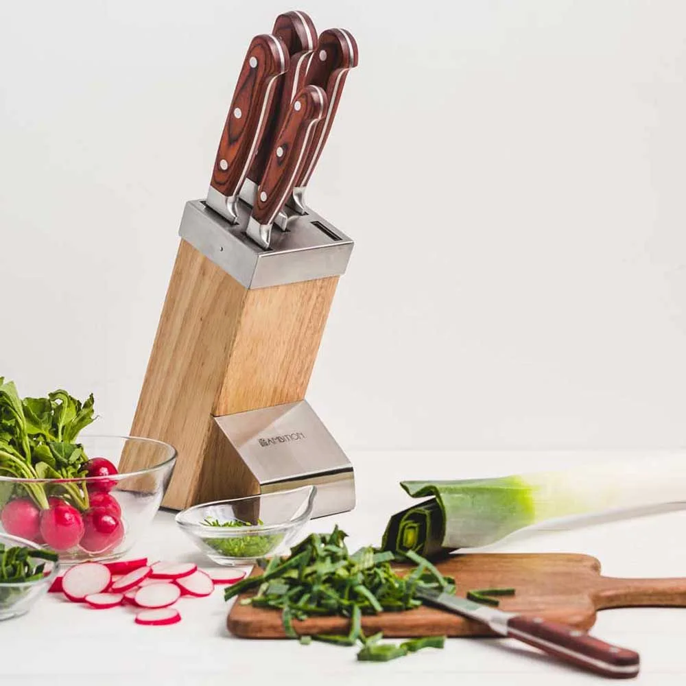 Set of Titanium forged knives, 6 pieces, AMBITION