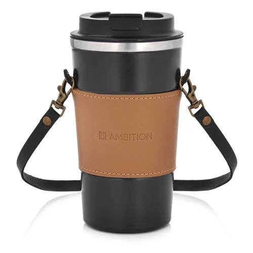 Thermal mug Camel 500ml AMBITION,  brown & black
